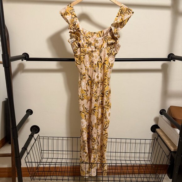 NWT Madewell Angelina Yellow Floral Slip Dress 8 - Picture 11 of 13